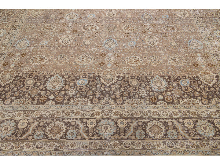 Antique Persian Tabriz Wool Rug 9 X 12