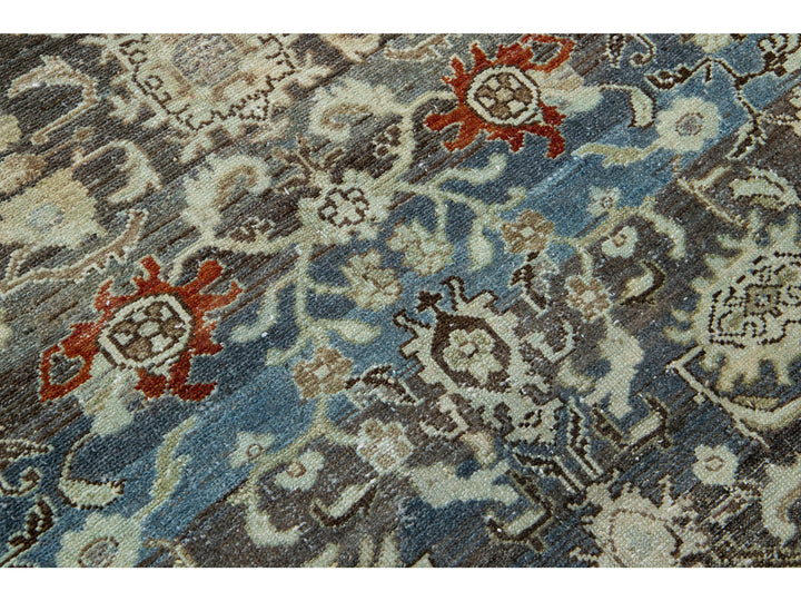 Antique Heriz Wool Rug 9 X 11