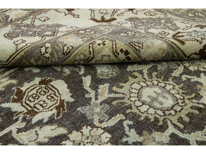 Antique Heriz Wool Rug 9 X 11