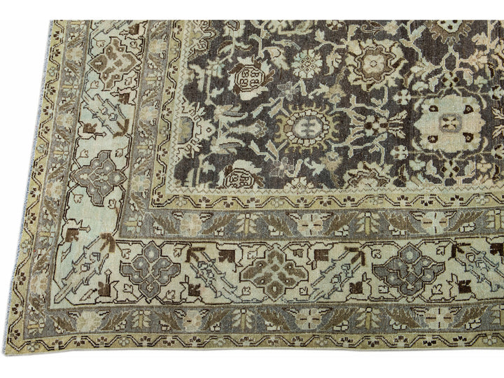 Antique Heriz Wool Rug 9 X 11