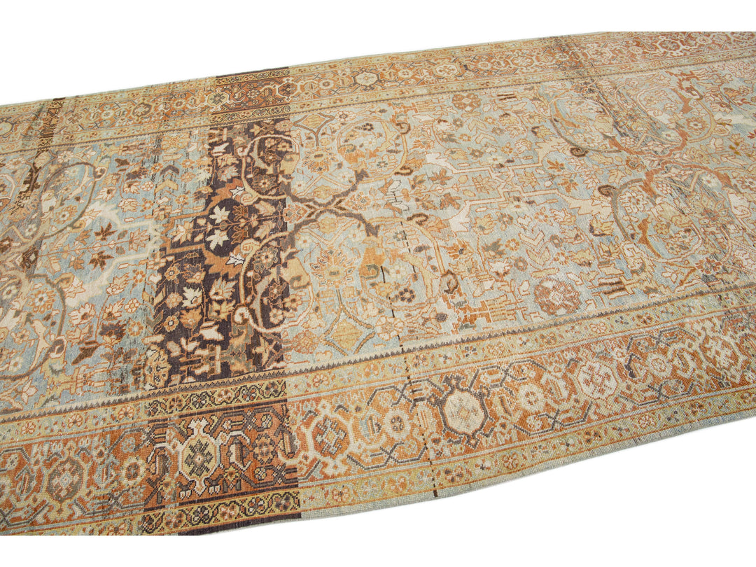 Vintage Mahal Wool Rug 7 X 18