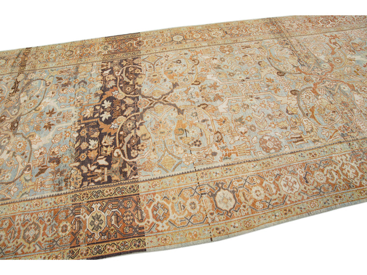 Vintage Mahal Wool Rug 7 X 18