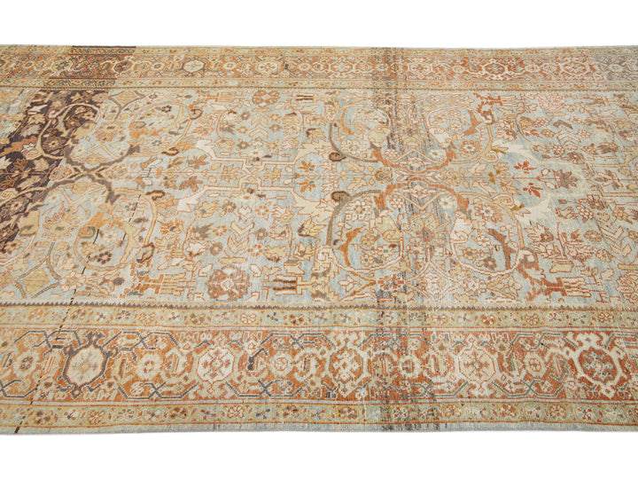 Vintage Mahal Wool Rug 7 X 18