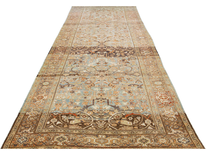 Vintage Mahal Wool Rug 7 X 18