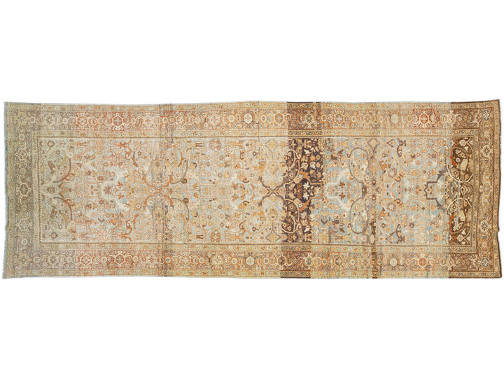 Vintage Mahal Wool Rug 7 X 18