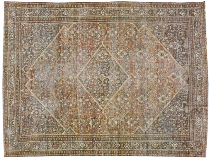 Antique Mahal Wool Rug 11 X 15