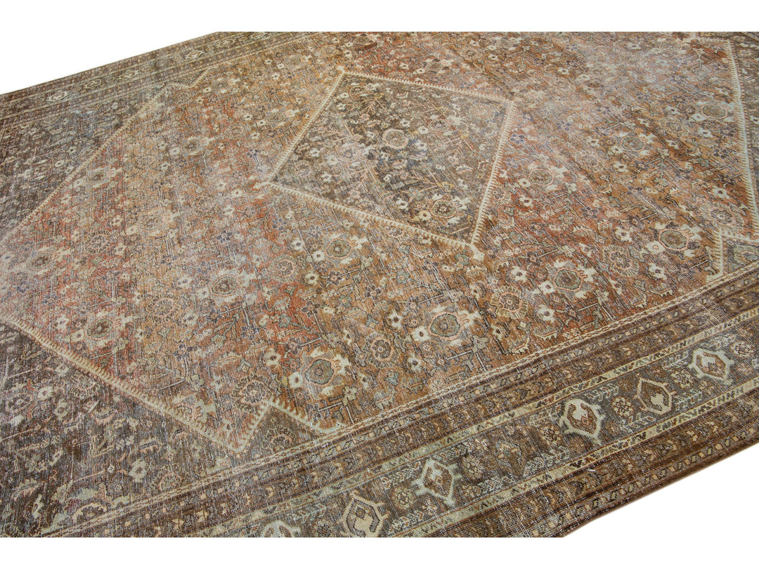 Antique Mahal Wool Rug 11 X 15