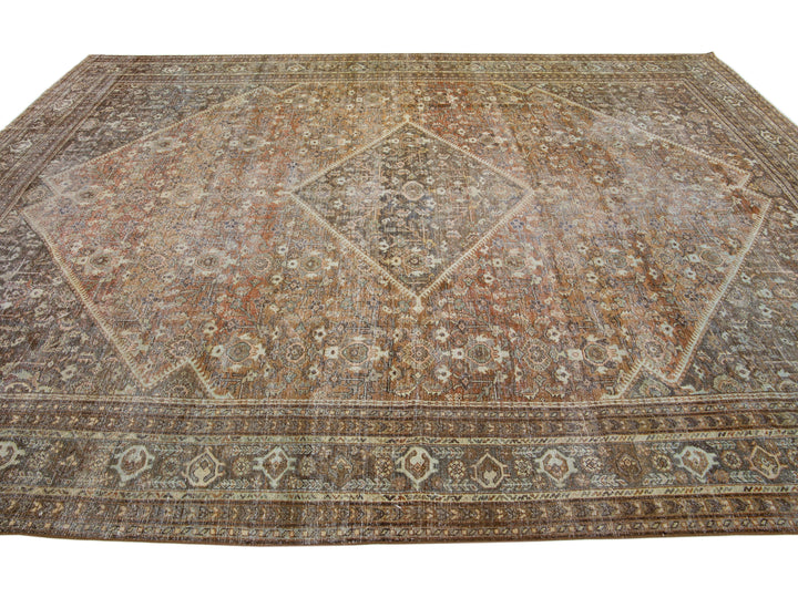 Antique Mahal Wool Rug 11 X 15