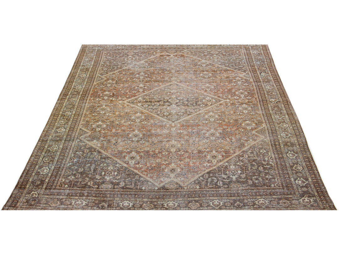 Antique Mahal Wool Rug 11 X 15