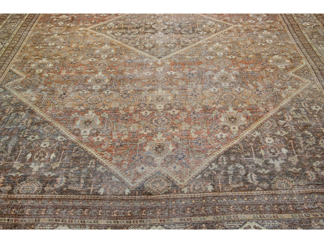 Antique Mahal Wool Rug 11 X 15