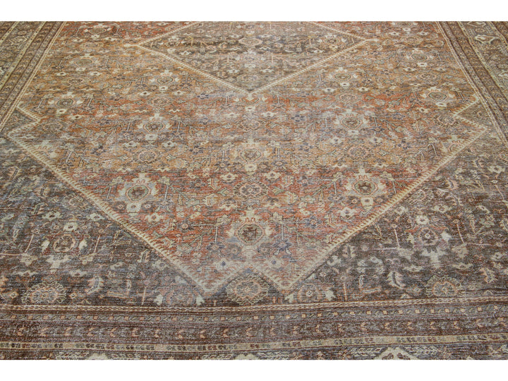 Antique Mahal Wool Rug 11 X 15