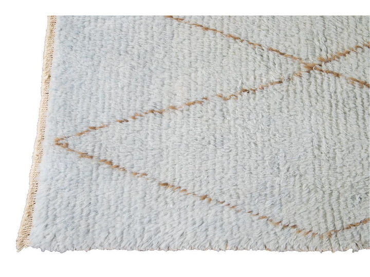 Modern Moroccan-Style Wool Rug 10 X 12