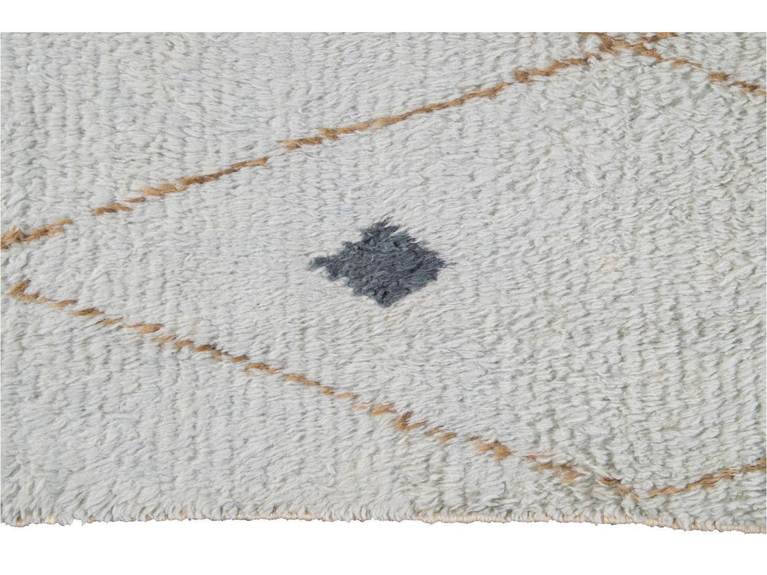 Modern Moroccan-Style Wool Rug 10 X 12