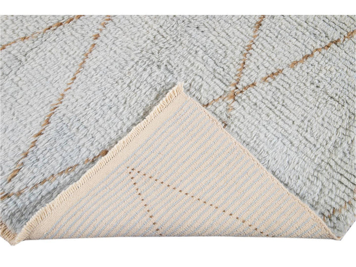 Modern Moroccan-Style Wool Rug 10 X 12