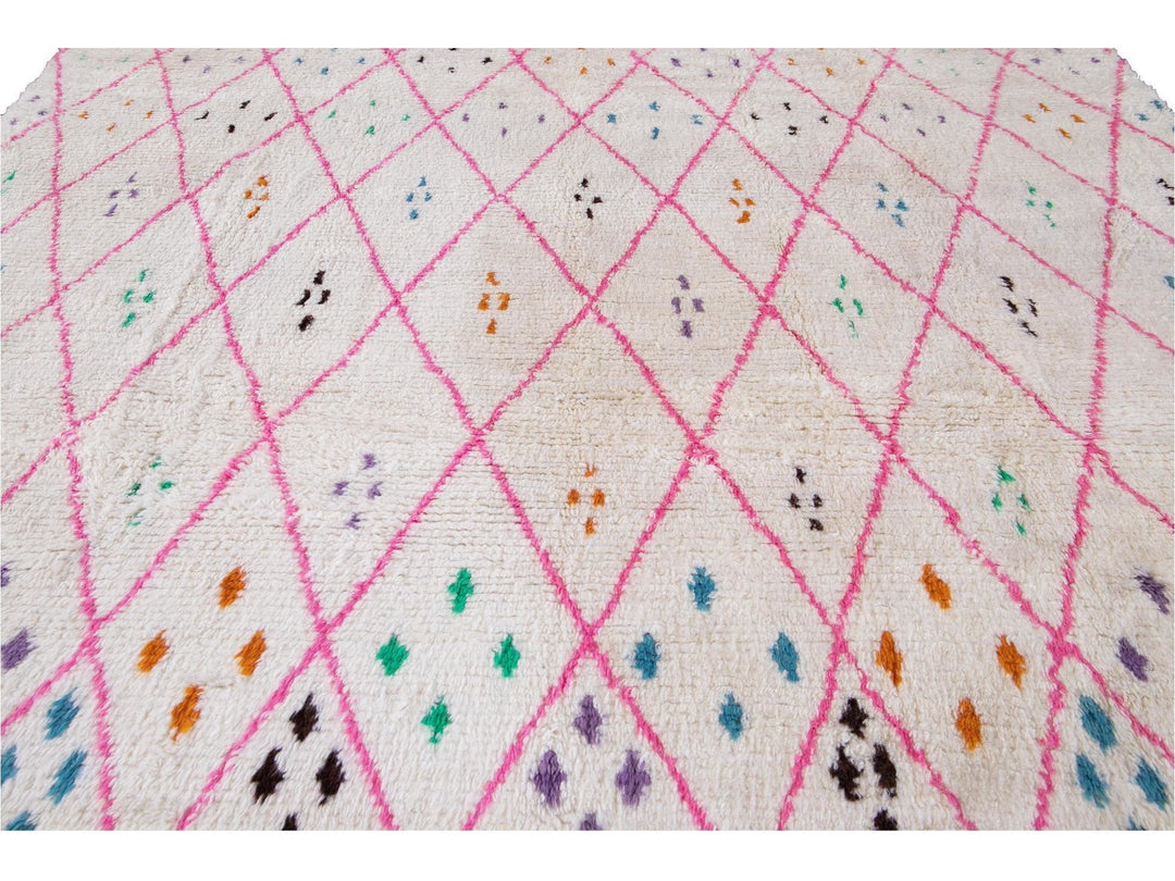 Modern Moroccan Style Wool Rug 10 X 13