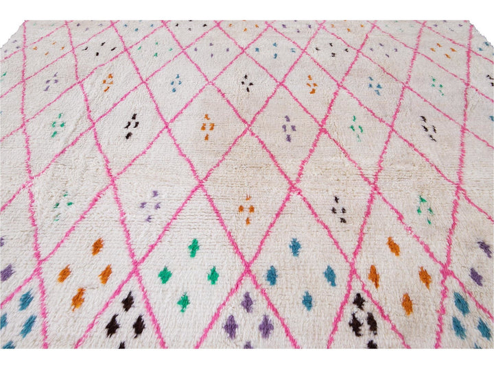 Modern Moroccan Style Wool Rug 10 X 13