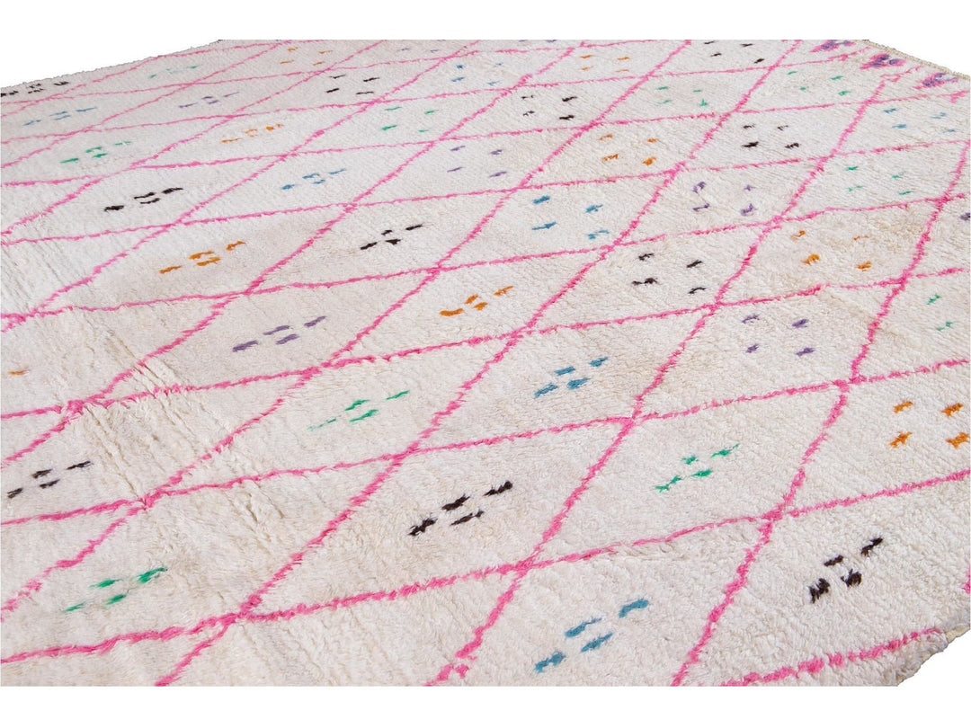 Modern Moroccan Style Wool Rug 10 X 13