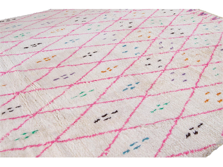 Modern Moroccan Style Wool Rug 10 X 13