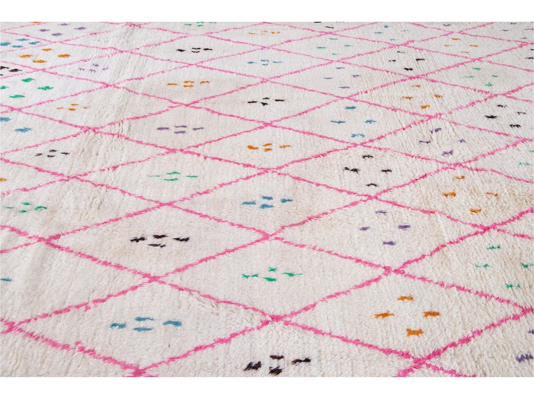 Modern Moroccan Style Wool Rug 10 X 13