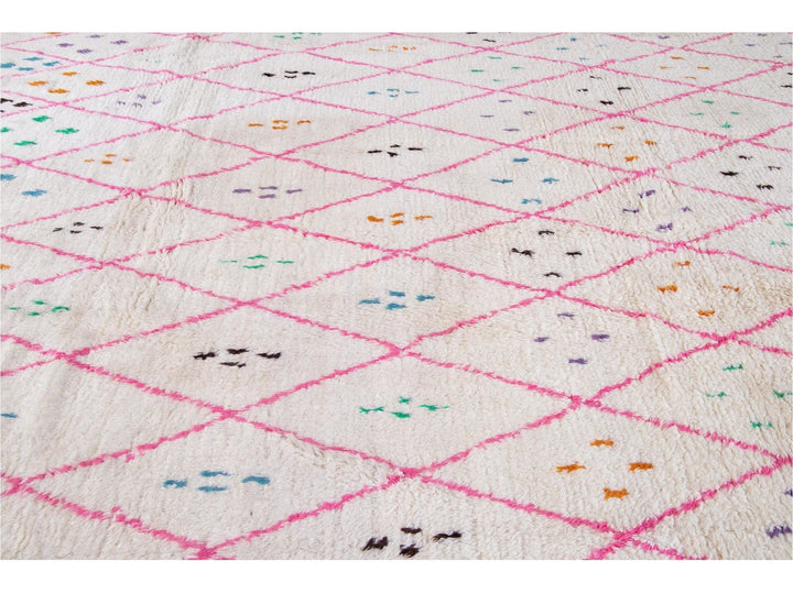 Modern Moroccan Style Wool Rug 10 X 13