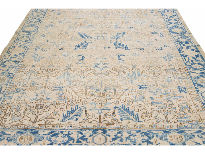 Antique Heriz Wool Rug 7 X 10
