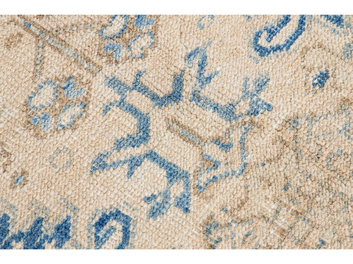Antique Heriz Wool Rug 7 X 10