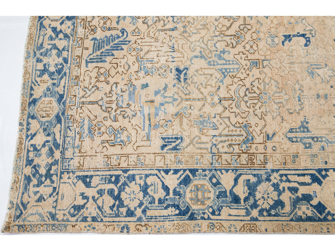 Antique Heriz Wool Rug 7 X 10