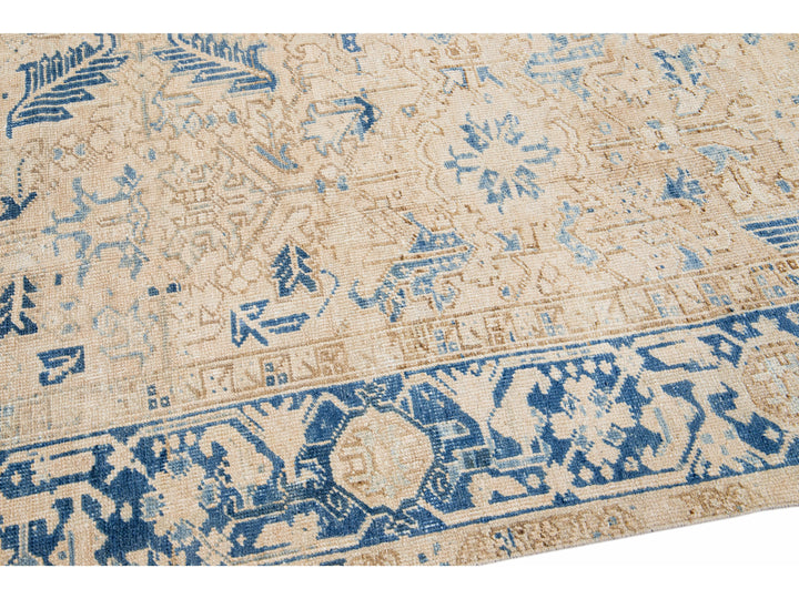 Antique Heriz Wool Rug 7 X 10
