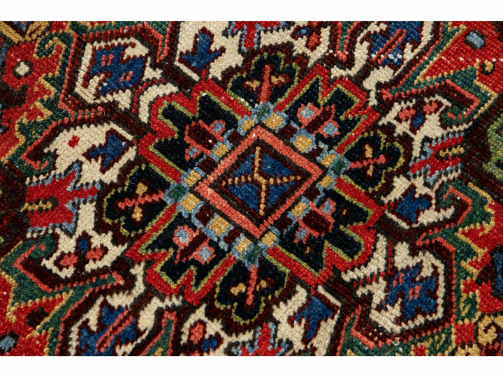 Antique Heriz Wool Rug 6 X 8