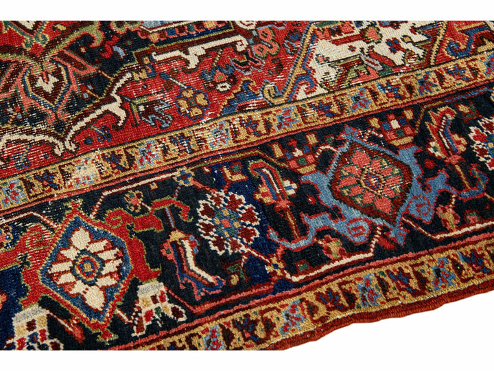 Antique Heriz Wool Rug 6 X 8