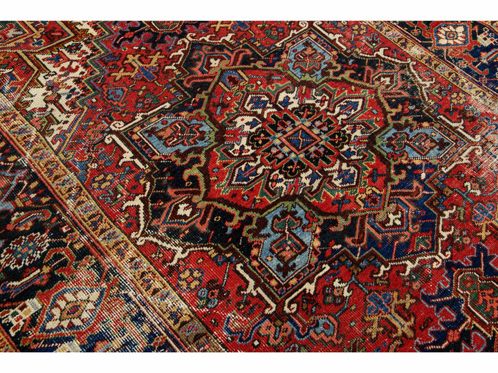 Antique Heriz Wool Rug 6 X 8