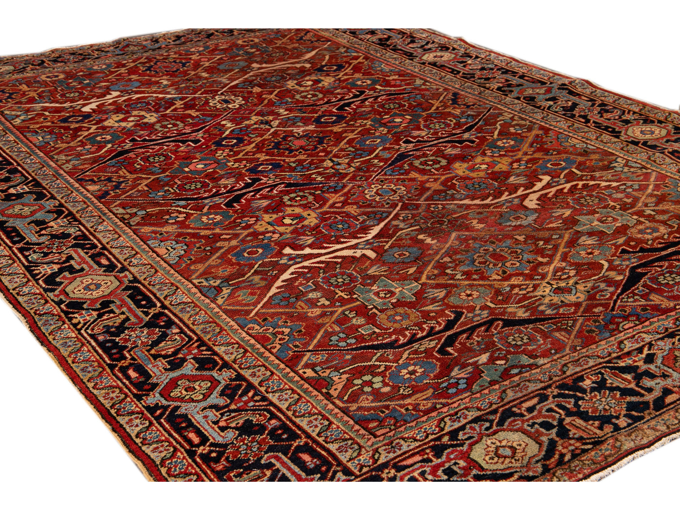 Antique Persian Serapi Wool Rug 8 x 11