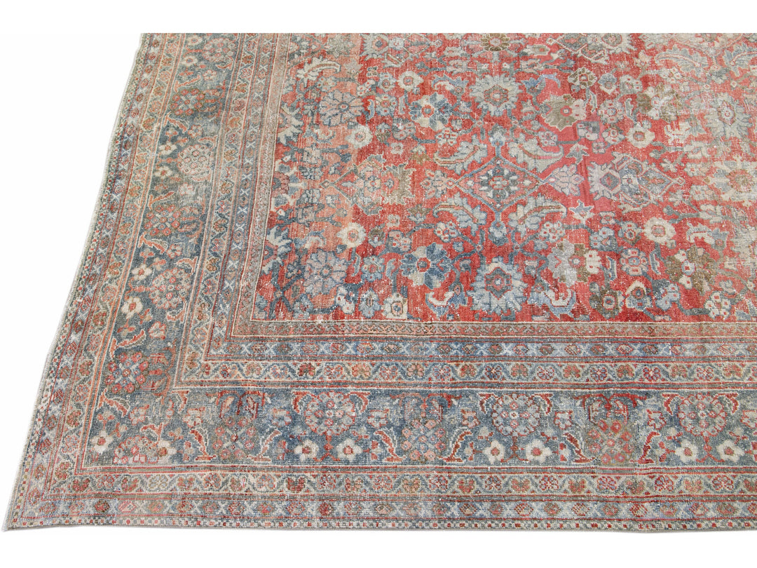 Antique Mahal Wool Rug 11 X 17