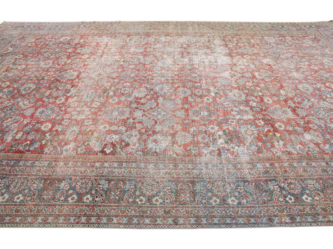 Antique Mahal Wool Rug 11 X 17