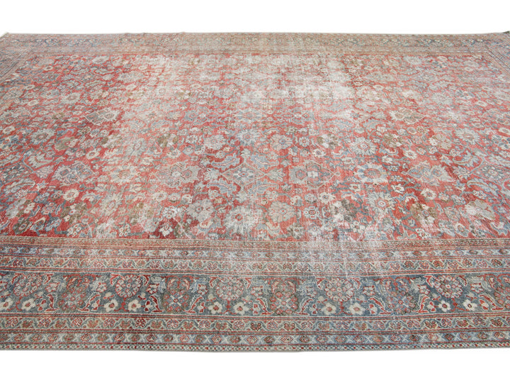 Antique Mahal Wool Rug 11 X 17