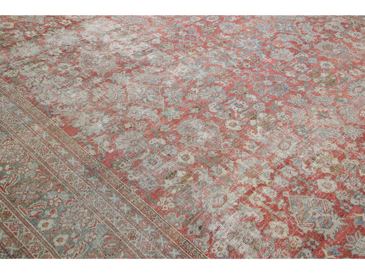 Antique Mahal Wool Rug 11 X 17