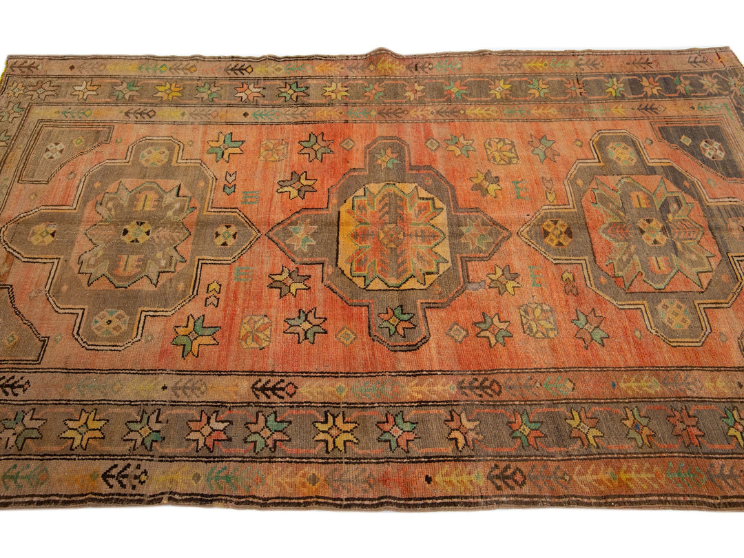 Antique Turkish Khotan Wool Rug 4 X 7