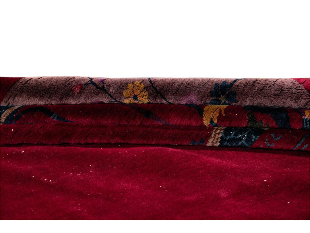 Antique Chinese Art Deco Wool Rug 10 X 14