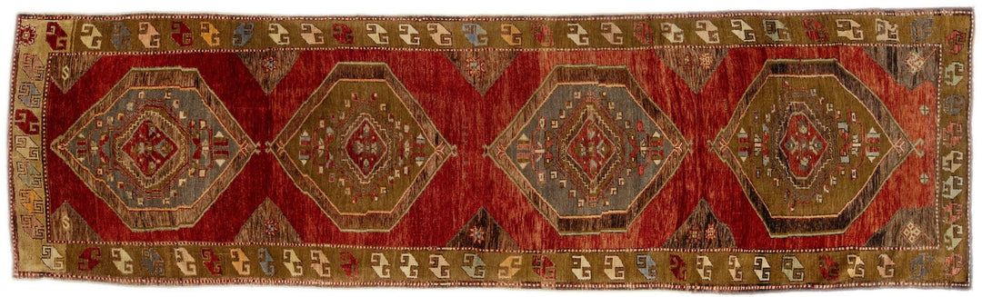 Vintage Turkish Wool Runner 4 X 13