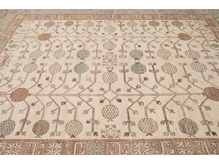 Modern Khotan Style Wool Rug 10 X 13
