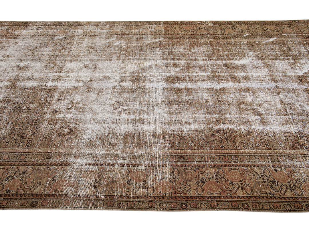 Antique Hamadan Wool Runner 6 X 16