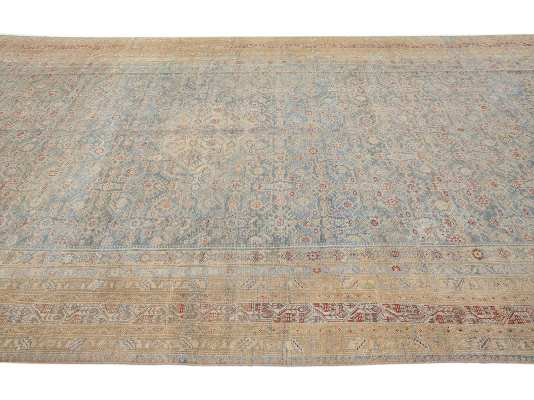 Antique Malayer Wool Rug 7 X 17