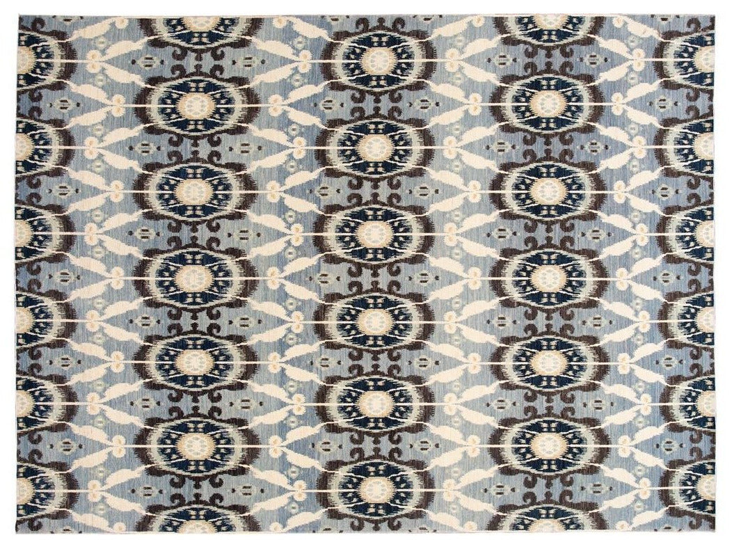 New Modern Transitional Wool Afghan Rug 11 X 13
