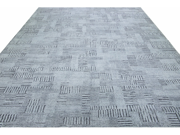 Modern Moroccan Wool Rug 10 X 14