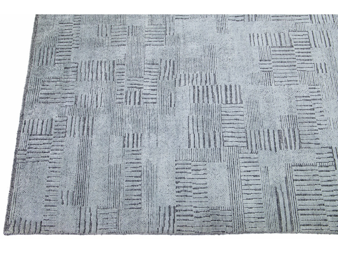 Modern Moroccan Wool Rug 10 X 14