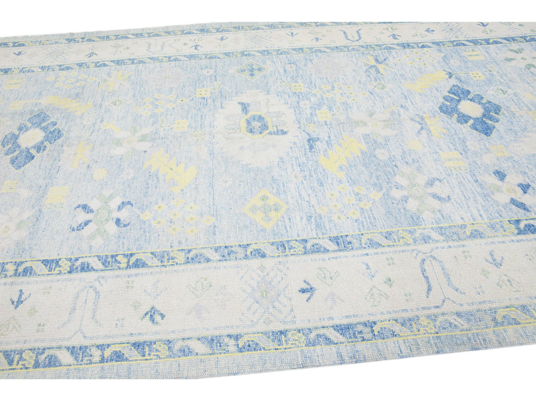 Modern Turkish Wool Rug 7 X 16