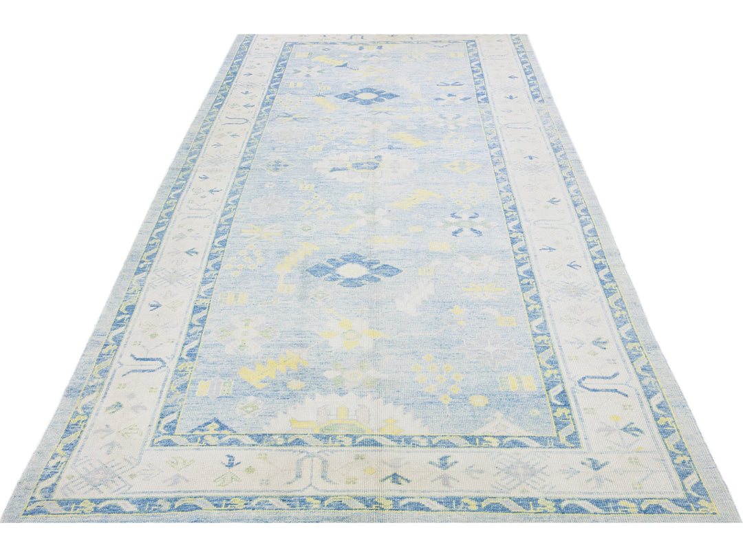 Modern Turkish Wool Rug 7 X 16