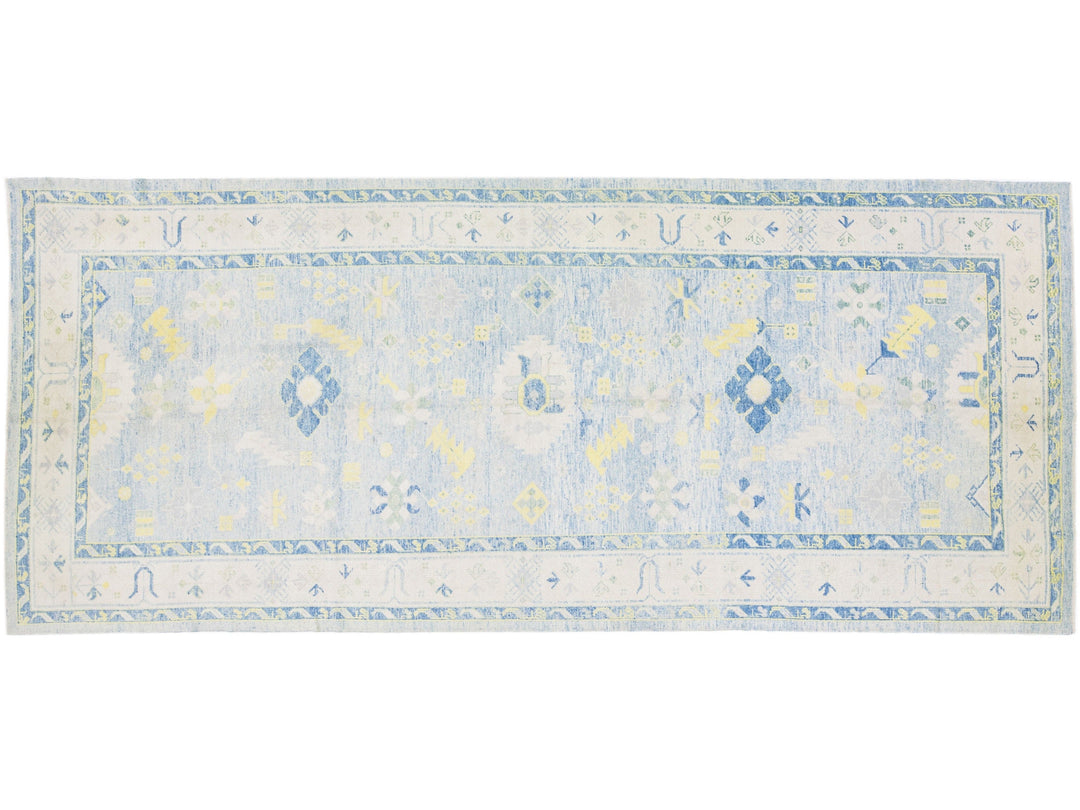 Modern Turkish Wool Rug 7 X 16