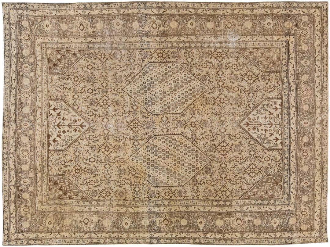 Antique Tabriz Wool Rug 7 X 10