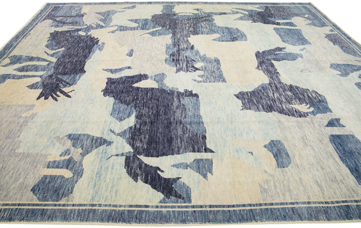 Modern Turkish Wool Rug 11 X 14